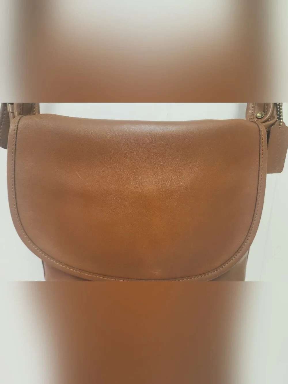 Vintage 1994 Coach Classic Brown Leather Saddle Bag AMAZING 32 YO PURSE